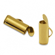 Stainless steel findings slider end cap Gold