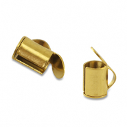 Stainless steel findings slider end cap Gold