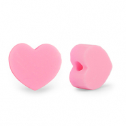 Polymer beads heart Pink