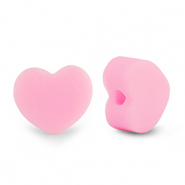Polymer beads heart Light pink