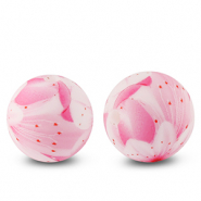 silicone beads 15mm flower Pink
