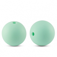 silicone beads 15mm Mint green