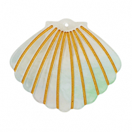 Resin pendants shell Mint Green