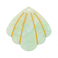 Resin pendants shell Mint Green