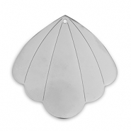 Stainless steel charms shell Silver