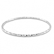 Stainless steel bracelets twisted Silver