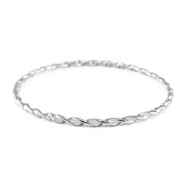 Stainless steel bracelets twisted Silver