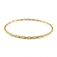 Stainless steel bracelets twisted Gold