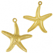 Stainless steel charms starfish Gold