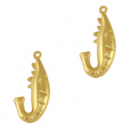 Stainless steel charms shrimp Gold