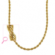 Stainless steel necklaces twisted Gold