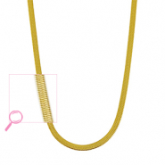 Stainless steel necklaces snake Gold