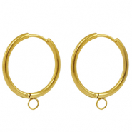 Stainless steel earrings creole 20mm Gold