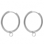 Stainless steel earrings creole 20mm Silver