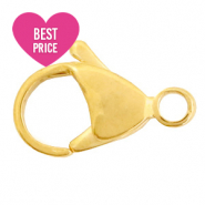Stainless steel findings lobster clasp 9mm Gold