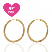 Stainless steel earrings creole 20mm Gold