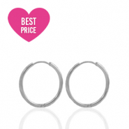 Stainless steel earrings creole 11mm Silver