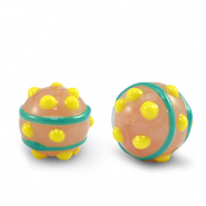 Acrylic beads dots Green-yellow