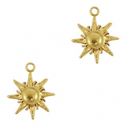 Stainless steel charms sun Gold