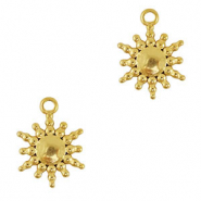 Stainless steel charms sun Gold