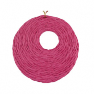 Raffia pendants 53mm Fuchsia