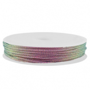 Macram&eacute; bead cord braided 0,8mm Purple Metallic