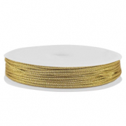 Macram&eacute; bead cord braided 0,8mm Gold Metallic