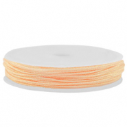 Macram&eacute; bead cord braided 0,8mm Peach Metallic