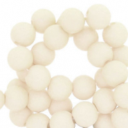 8 mm acrylic beads Off White