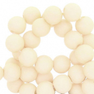 6 mm acrylic beads Vanilla White