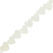 Shell beads heart Off White