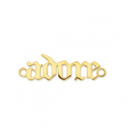 Stainless steel charms connector ''adore'' Gold