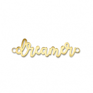 Stainless steel charms connector ''dreamer'' Gold