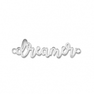 Stainless steel charms connector ''dreamer'' Silver