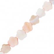 Shell beads flower Light Pink