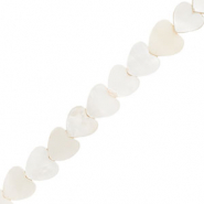Shell beads heart Off White