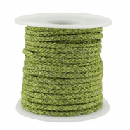 Trendy cord braided 3.5mm Green-Silver
