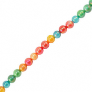 Shell beads round Multicolor