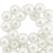 Glass pearls 8mm White