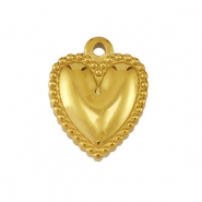 Stainless steel charms heart Gold