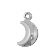 Stainless steel charms moon Silver