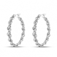 Stainless steel earrings creole Silver