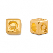 DQ Q European metal letter beads Gold (nickel free)