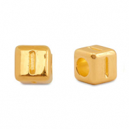 DQ I European metal letter beads Gold (nickel free)