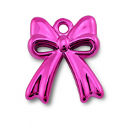 Acrylic charms bow Magenta Pink