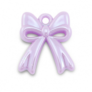 Acrylic charms bow Lilac Purple-Pearl Shine Coating