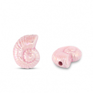 DQ greek ceramic beads shell Baby Pink