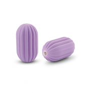 Acrylic beads oval Purple