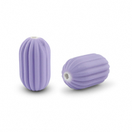 Acrylic beads oval Lavender Purple