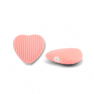 Acrylic beads heart Salmon Pink